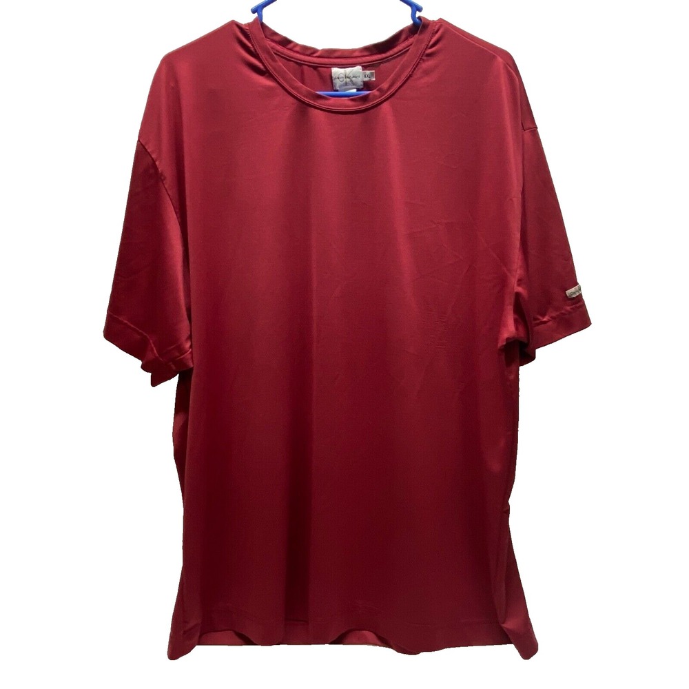 Calvin Klein Jeans Performance T-Shirt Men's XXL Deep Red Short Sleeve Crew GUC